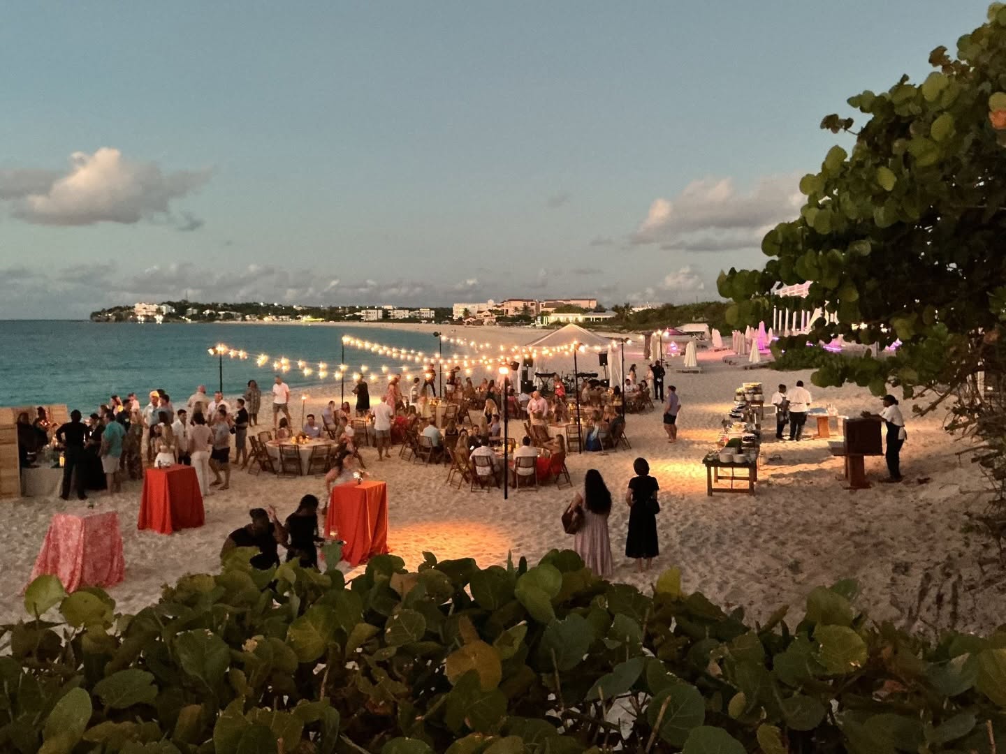 Beach dinner event